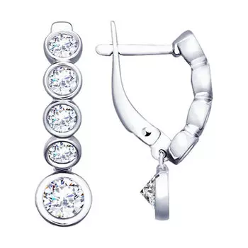 Серебряные серьги 94022726