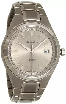 Швейцарские наручные мужские часы Adriatica 1137.4117Q. Коллекция Titanium
