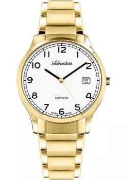 Швейцарские наручные мужские часы Adriatica 1267.1123Q. Коллекция Twin