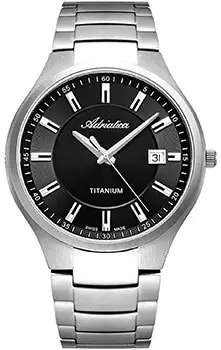 Швейцарские наручные мужские часы Adriatica 8329.4116Q. Коллекция Titanium