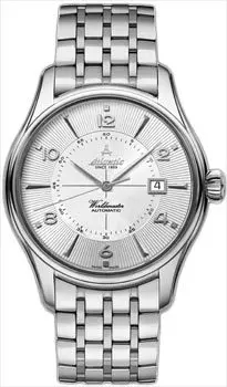 Швейцарские наручные мужские часы Atlantic 52752.41.25SM. Коллекция Worldmaster