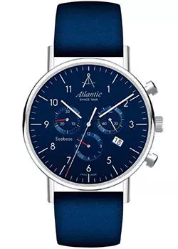 Швейцарские наручные мужские часы Atlantic 60452.41.55. Коллекция Seabase Chrono
