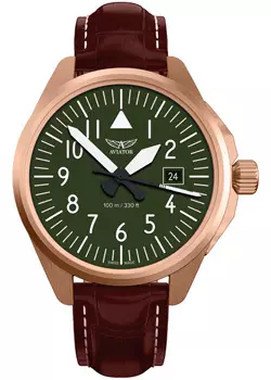 Швейцарские наручные мужские часы Aviator V.1.38.2.319.4. Коллекция Airacobra