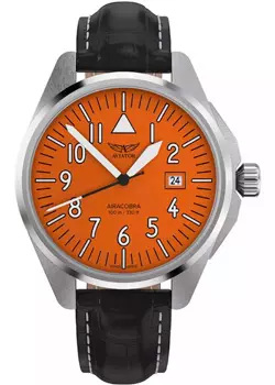 Швейцарские наручные мужские часы Aviator V.1.38.0.321.4. Коллекция Airacobra