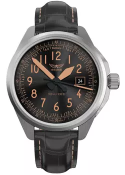 Швейцарские наручные мужские часы Aviator V.1.38.0.323.4. Коллекция Airacobra