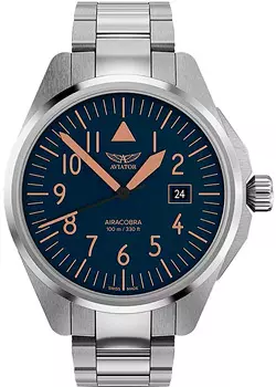 Швейцарские наручные мужские часы Aviator V.1.38.0.318.5. Коллекция Airacobra