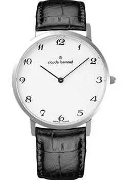 Швейцарские наручные мужские часы Claude Bernard 20202-3BB. Коллекция Classic Slim Line