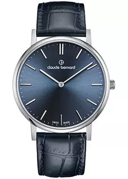 Швейцарские наручные мужские часы Claude Bernard 20219-3BUIN. Коллекция Classic Slim Line