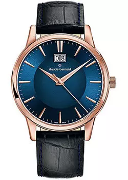 Швейцарские наручные мужские часы Claude Bernard 63003-37RBUIR. Коллекция Classic Gents