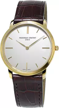 Швейцарские наручные мужские часы Frederique Constant FC-200V5S35. Коллекция Gents Slimline Quartz