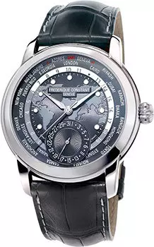 Швейцарские наручные мужские часы Frederique Constant FC-718DGWM4H6. Коллекция Classic Worldtimer