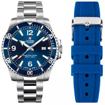 Швейцарские наручные мужские часы Le Temps LT1043.03BS01. Коллекция Swiss Naval Patrol
