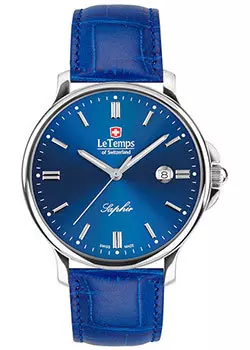 Швейцарские наручные мужские часы Le Temps LT1067.13BL03. Коллекция Zafira Gent 41