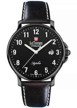 Швейцарские наручные мужские часы Le Temps LT1067.27BL21. Коллекция Zafira Gent 41