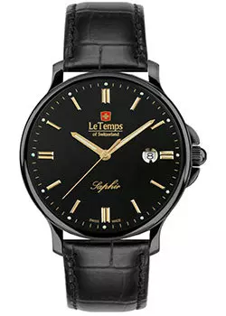 Швейцарские наручные мужские часы Le Temps LT1067.75BL31. Коллекция Zafira Gent 41