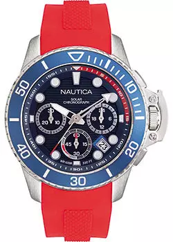 Швейцарские наручные мужские часы Nautica NAPBSC903. Коллекция Bayside Chrono Solar