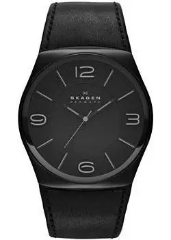 Швейцарские наручные мужские часы Skagen SKW6043. Коллекция Leather