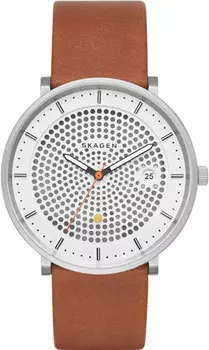 Швейцарские наручные мужские часы Skagen SKW6277. Коллекция Leather