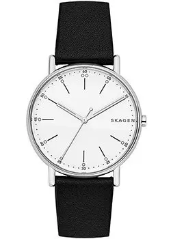 Швейцарские наручные мужские часы Skagen SKW6353. Коллекция Leather