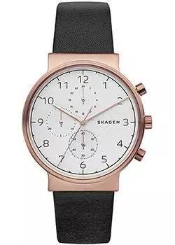 Швейцарские наручные мужские часы Skagen SKW6371. Коллекция Leather