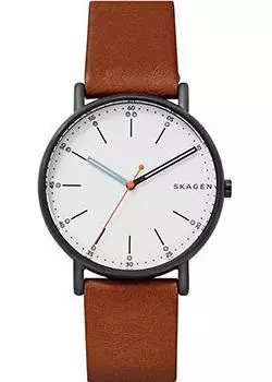 Швейцарские наручные мужские часы Skagen SKW6374. Коллекция Leather