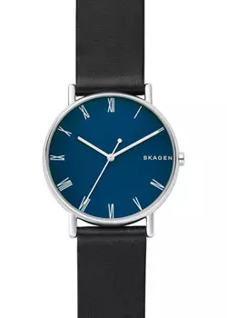 Швейцарские наручные мужские часы Skagen SKW6434. Коллекция Leather