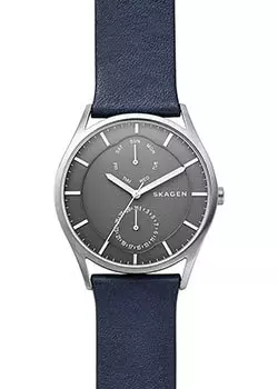 Швейцарские наручные мужские часы Skagen SKW6448. Коллекция Leather