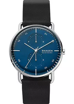 Швейцарские наручные мужские часы Skagen SKW6702. Коллекция Leather