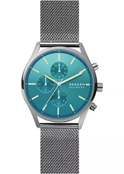 Швейцарские наручные мужские часы Skagen SKW6734. Коллекция Leather