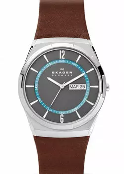 Швейцарские наручные мужские часы Skagen SKW6785. Коллекция Leather