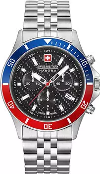 Швейцарские наручные мужские часы Swiss military hanowa 06-5337.04.007.34. Коллекция Flagship Racer Chrono