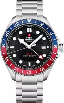 Швейцарские наручные мужские часы Swiss Military SM34095.01. Коллекция Quartz GMT