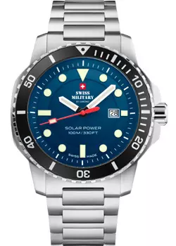 Швейцарские наручные мужские часы Swiss Military SMS34102.02. Коллекция Solar Power