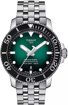 Швейцарские наручные мужские часы Tissot T120.407.11.091.01. Коллекция Seastar 1000 Powermatic 80