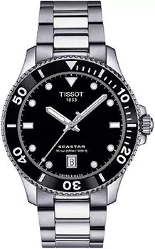 Швейцарские наручные мужские часы Tissot T120.410.11.051.00. Коллекция Seastar 1000