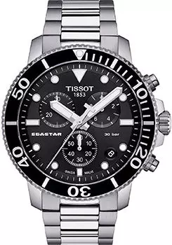 Швейцарские наручные мужские часы Tissot T120.417.11.051.00. Коллекция Seastar 1000