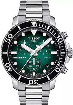 Швейцарские наручные мужские часы Tissot T120.417.11.091.01. Коллекция Seastar 1000