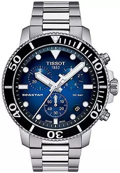 Швейцарские наручные мужские часы Tissot T120.417.11.041.01. Коллекция Seastar 1000