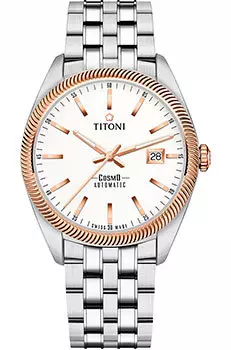 Швейцарские наручные мужские часы Titoni 878-SRG-606. Коллекция Cosmo
