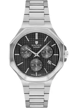 Швейцарские наручные мужские часы Wainer WA.19687C. Коллекция Wall Street
