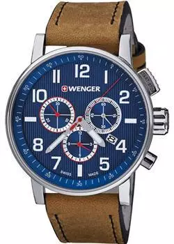 Швейцарские наручные мужские часы Wenger 01.0343.101. Коллекция Attitude Chrono