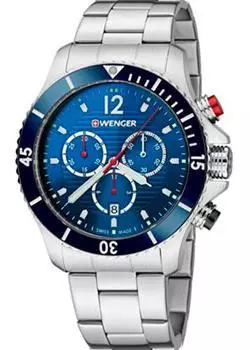 Швейцарские наручные мужские часы Wenger 01.0643.111. Коллекция Seaforce Chrono