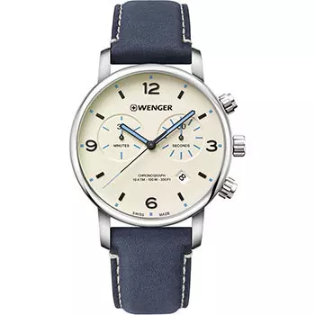 Швейцарские наручные мужские часы Wenger 01.1743.119. Коллекция Urban Metropolitan Chrono