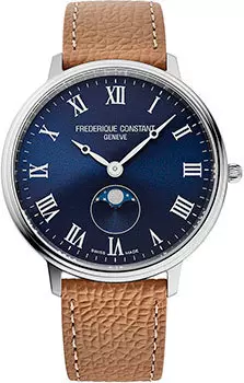Швейцарские наручные женские часы Frederique Constant FC-206RN3S6. Коллекция Slim Line Moonphase