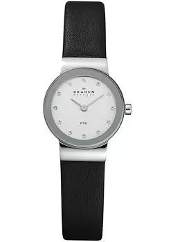Швейцарские наручные женские часы Skagen 358XSSLBC. Коллекция Leather