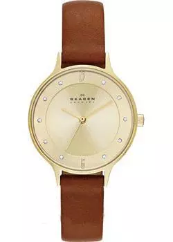 Швейцарские наручные женские часы Skagen SKW2147. Коллекция Leather