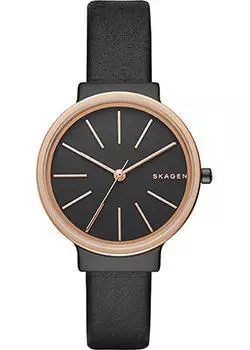 Швейцарские наручные женские часы Skagen SKW2480. Коллекция Leather