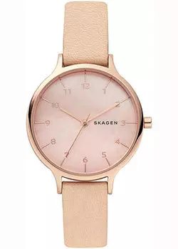 Швейцарские наручные женские часы Skagen SKW2704. Коллекция Leather