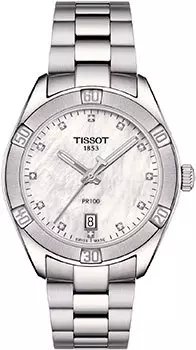 Швейцарские наручные женские часы Tissot T101.910.11.116.00. Коллекция Sport Chic