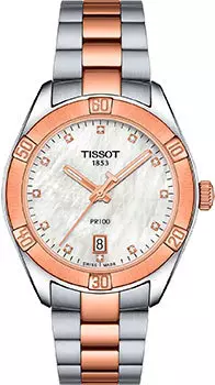 Швейцарские наручные женские часы Tissot T101.910.22.116.00. Коллекция Sport Chic